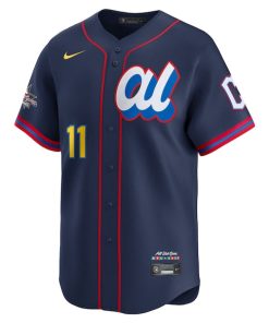 Alternative view of Jos¨¦ Ram¨ªrez American League Nike 2025 All-Star Edition Limited Player Jersey - Navy