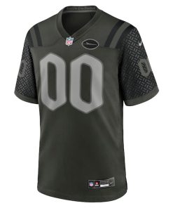 Alternative view of New York Jets Nike 2025 Rivalries Collection Custom Game Jersey - Gotham Green