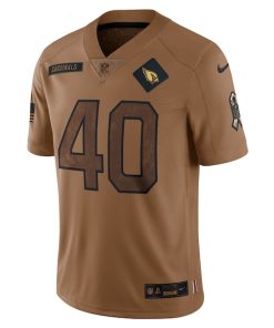 Alternative view of Pat Tillman Arizona Cardinals Nike 2023 Salute To Service Retired Player Limited Jersey - Brown