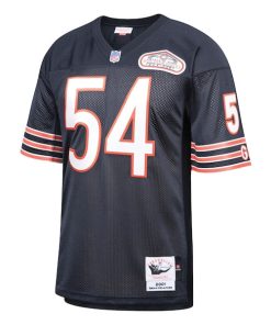 Alternative view of Brian Urlacher Chicago Bears 2001 Authentic Throwback Retired Player Jersey - Navy
