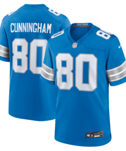 Malik Cunningham Detroit Lions Nike Team Game Jersey -  Blue
