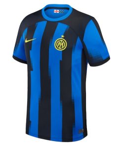 Alternative view of Lautaro Martinez Inter Milan Nike 2023/24 Home Replica Jersey - Blue