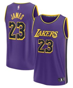 LeBron James Los Angeles Lakers  Youth Fast Break Replica Player Jersey - Statement Edition - Purple