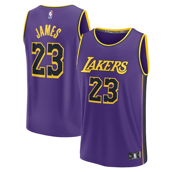 LeBron James Los Angeles Lakers Youth Fast Break Replica Player Jersey - Statement Edition - Purple