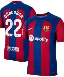 Ilkay G¨¹ndogan Barcelona Nike 2023/24 Home Match Authentic Player Jersey - Royal/Aqua/White