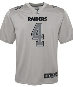 Alternative view of Derek Carr Las Vegas Raiders Nike Youth Atmosphere Game Jersey - Gray