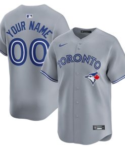 Toronto Blue Jays Nike Away Limited Custom Jersey - Gray