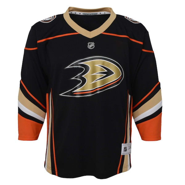 Anaheim Ducks Youth Home Replica Custom Jersey - Black - Image 2