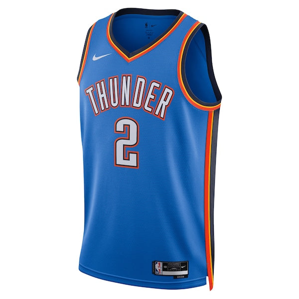 Shai Gilgeous-Alexander Oklahoma City Thunder Nike Unisex Swingman Jersey - Icon Edition - Blue - Image 2