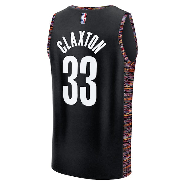 Nic Claxton Brooklyn Nets Youth 2025/26 City Edition Fastbreak Jersey - Black - Image 3