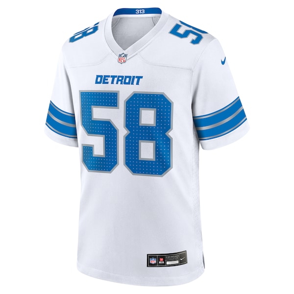 Penei Sewell Detroit Lions Nike Game Jersey - White/Blue/Black - Image 3
