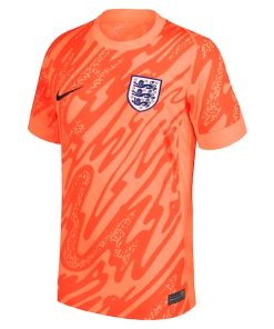 Alternative view of England National Team Nike 2024 Goalkeeper Replica Stadium Jersey - Orange