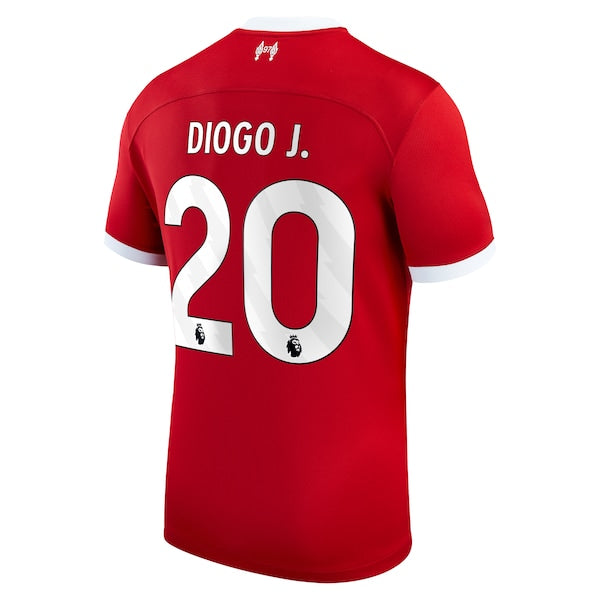Diogo Jota Liverpool Nike 2023/24 Home Replica Player Jersey - Red/White - Image 4