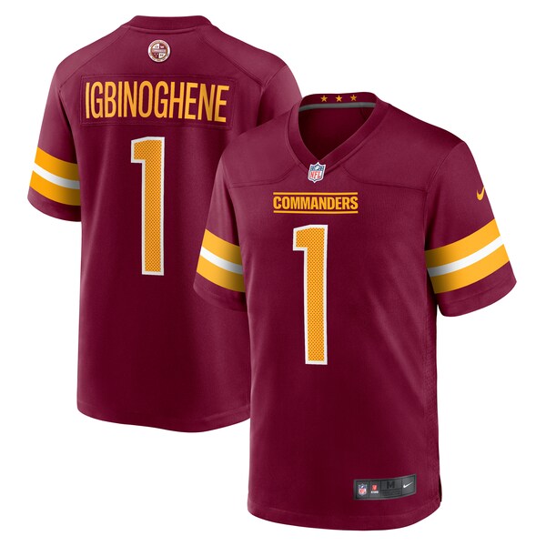 Noah Igbinoghene Washington Commanders Nike Game Jersey - Burgundy - Image 2