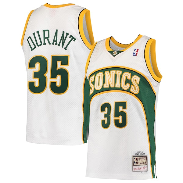 Kevin Durant Seattle SuperSonics Hardwood Classics Swingman Jersey - White