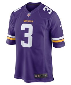 Alternative view of Jordan Addison Minnesota Vikings Nike 2023 NFL Draft First Round Pick Game Jersey - Purple
