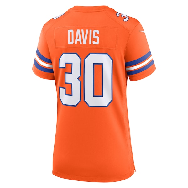 Terrell Davis Denver Broncos Nike Women's Mile High Collection 1977 Throwback Retired Player Game Jersey - Orange - Image 2