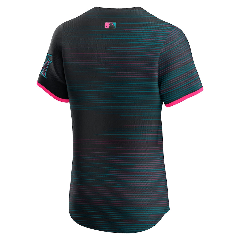 Miami Marlins Nike 2025 City Connect Elite Jersey - Black - Image 2