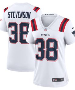 Rhamondre Stevenson New England Patriots Nike Women's Game Player Jersey - White