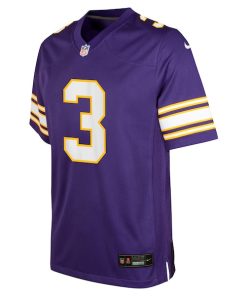 Alternative view of Jordan Addison Minnesota Vikings Nike Youth Alternate Player Game Jersey - Purple