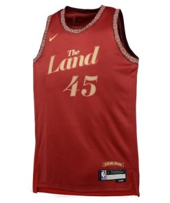 Alternative view of Donovan Mitchell Cleveland Cavaliers Nike Youth  Swingman Replica Jersey - City Edition - Wine