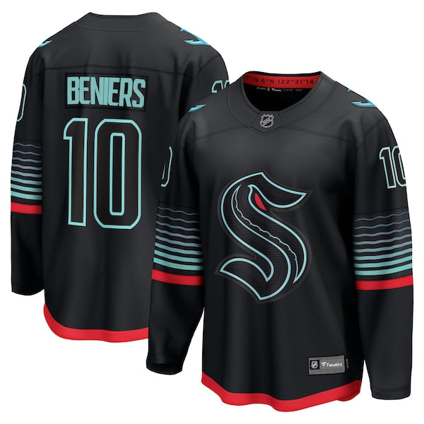Matty Beniers Seattle Kraken Alternate Breakaway Player Jersey - Black