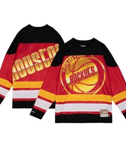 Houston Rockets Women's Hardwood Classics Big Face 4.0 Hockey Jersey - Red
