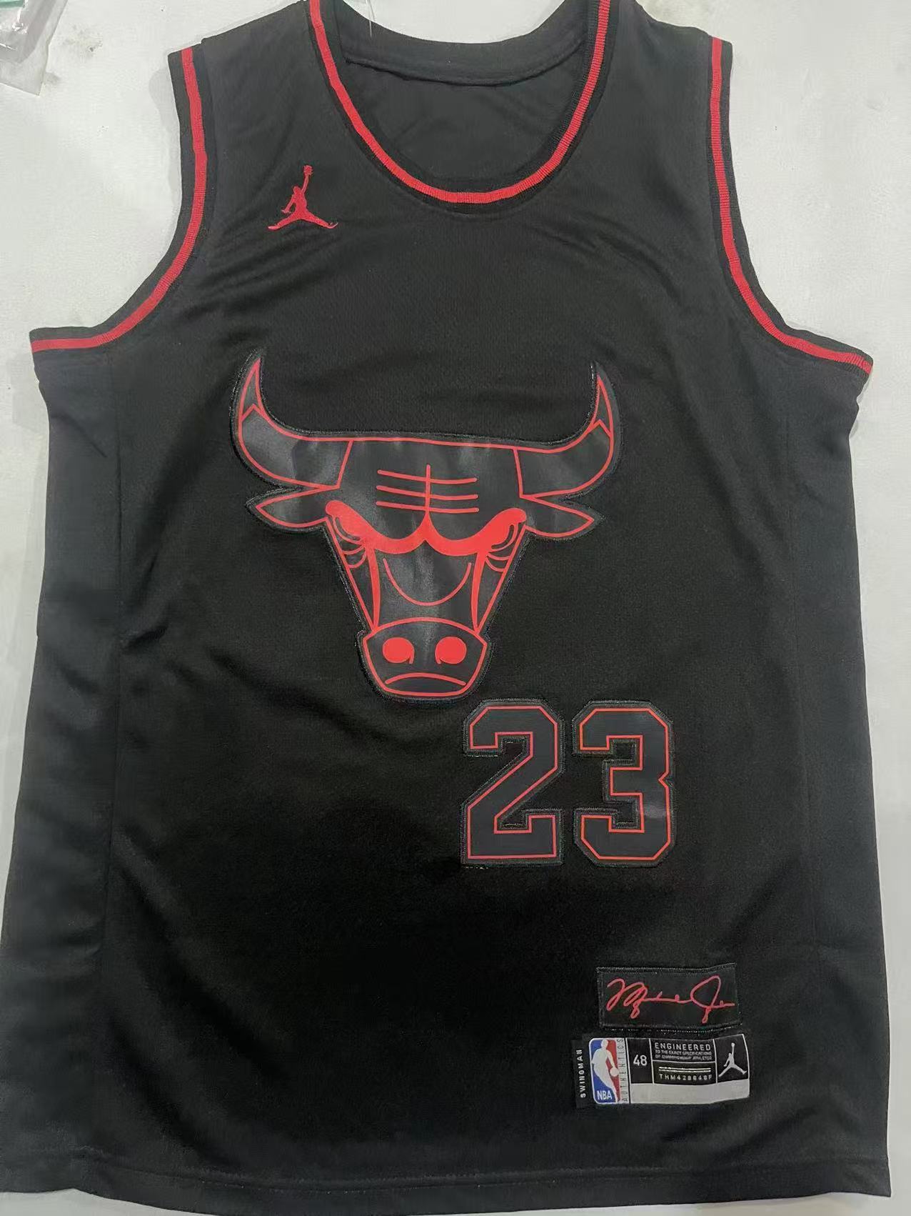 Michael Jordan Chicago Bulls Jordan Throwback Jersey - Black - Image 2