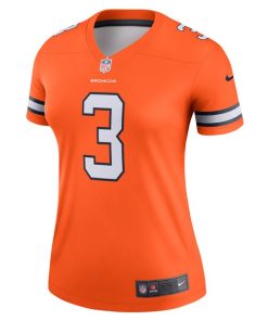 Alternative view of Russell Wilson Denver Broncos Nike Women's Team Alternate Legend Jersey - Orange