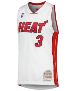 Alternative view of Dwyane Wade Miami Heat 2001/02 Hardwood Classics Swingman Jersey - White
