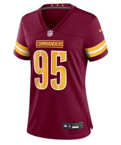 Alternative view of Jer'Zhan Newton Washington Commanders Nike Women's  Game Jersey -  Burgundy