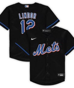 Francisco Lindor New York Mets Nike Toddler Alternate Replica Player Jersey - Black