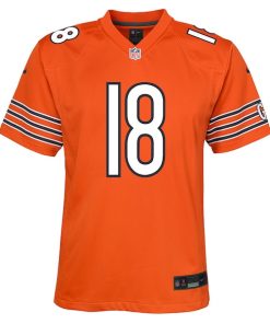 Alternative view of Caleb Williams Chicago Bears Nike Youth Alternate Game Jersey - Orange