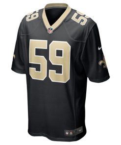 Alternative view of Jordan Jackson New Orleans Saints Nike Game Player Jersey - Black