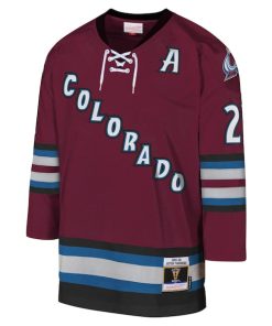 Alternative view of Peter Forsberg Colorado Avalanche Youth 2001-02 Blue Line Player Jersey - Burgundy
