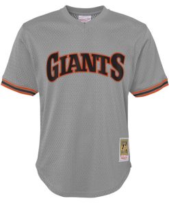Alternative view of Will Clark San Francisco Giants Youth Cooperstown Collection?Mesh Batting Practice Jersey - Gray