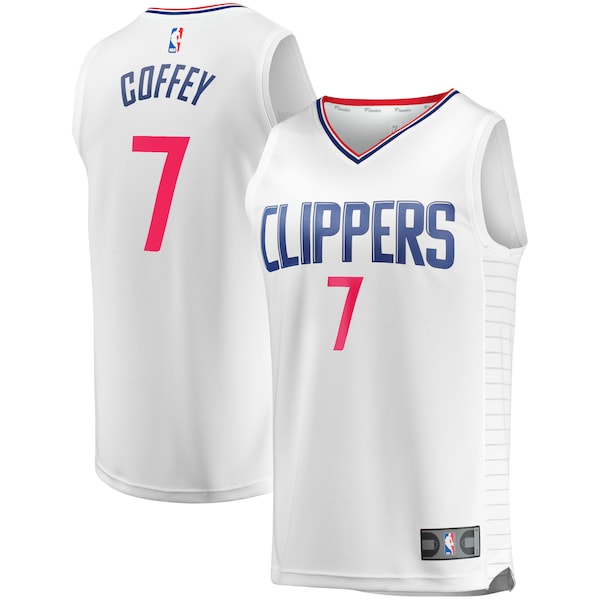 Amir Coffey LA Clippers Fast Break Replica Player Jersey White - Association Edition