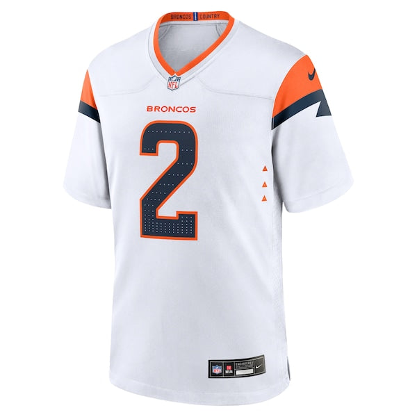 Patrick Surtain II Denver Broncos Nike Game Jersey - White/Navy/Orange - Image 3