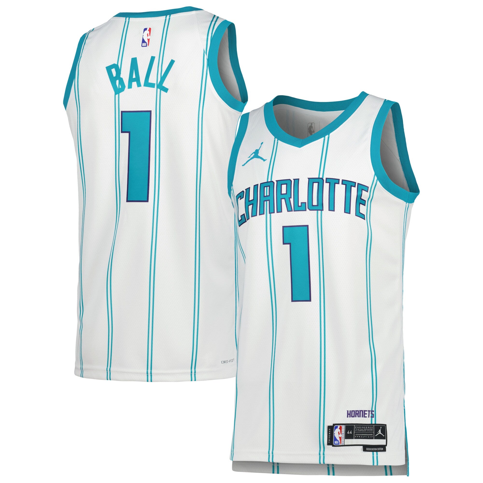 LaMelo Ball Charlotte Hornets Jordan Brand Unisex Swingman Jersey - Icon Edition - Teal/White - Image 5