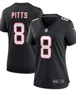 Alternative view of Kyle Pitts Atlanta Falcons Nike Women's Game Jersey - Black/Red