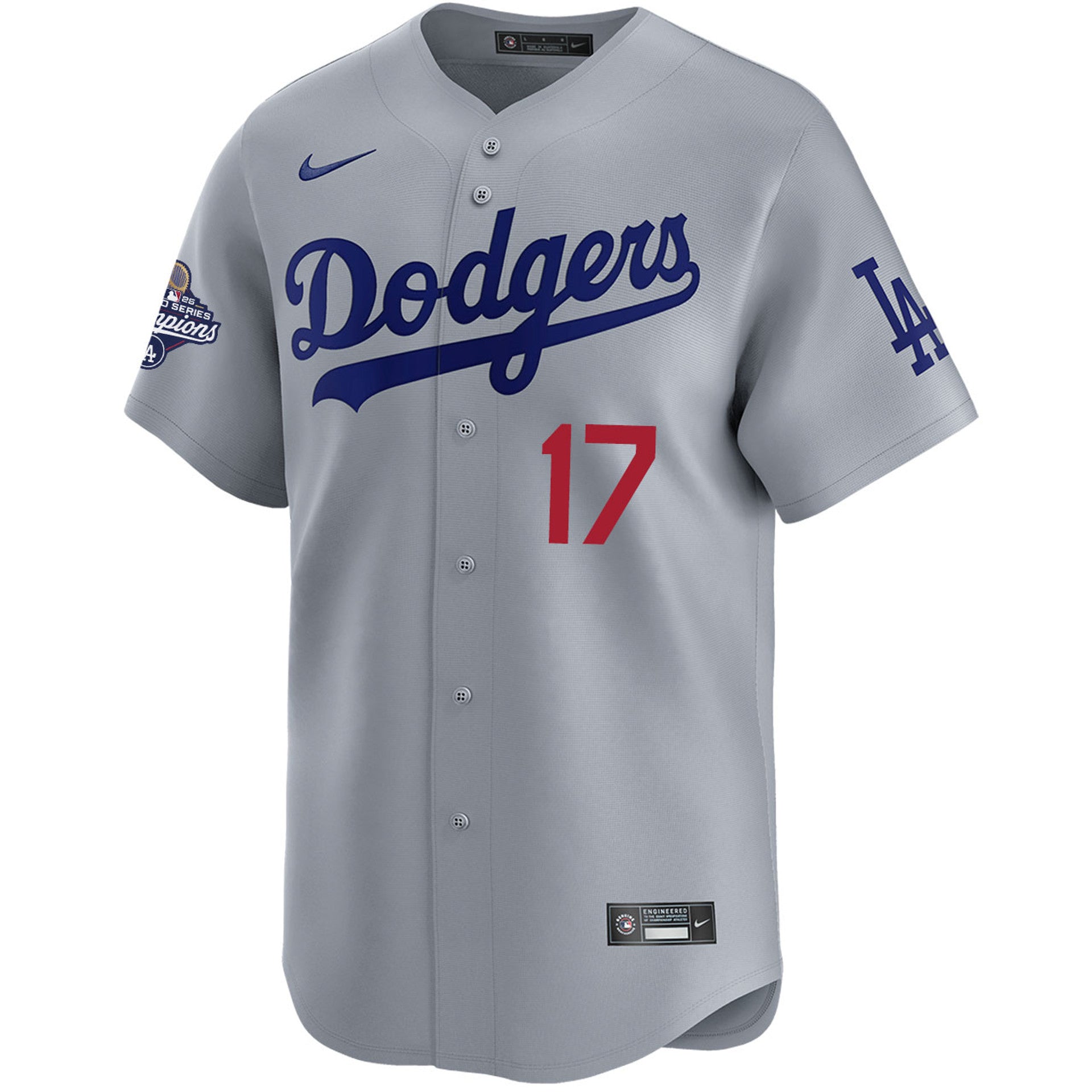Shohei Ohtani Los Angeles Dodgers Nike 2025 World Series Champions Limited Jersey - Grey - Image 3
