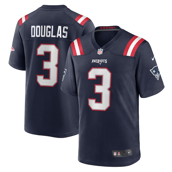 Demario Douglas New England Patriots Nike Game Jersey - Navy