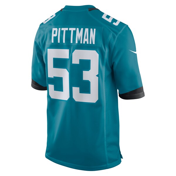 Anthony Pittman Jacksonville Jaguars Nike Team Game Jersey - Teal - Image 3
