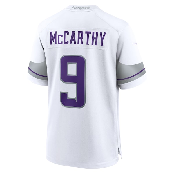 J.J. McCarthy Minnesota Vikings Nike Youth Alternate Game Player Jersey - White - Image 3
