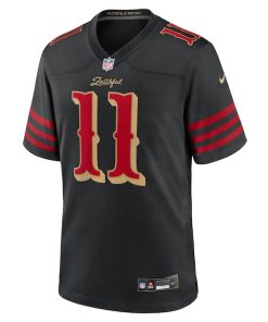 Alternative view of Brandon Aiyuk San Francisco 49ers Nike 2025 Rivalries Collection Game Jersey - Black