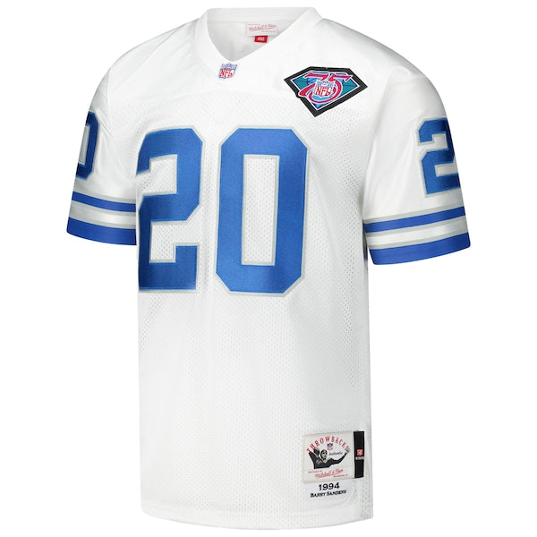 Barry Sanders Detroit Lions 1994 Authentic Throwback Retired Player Jersey - White - Image 2