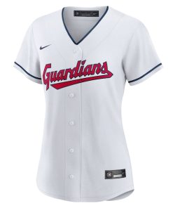 Alternative view of Cleveland Guardians Nike Women's Home Blank Replica Jersey- White