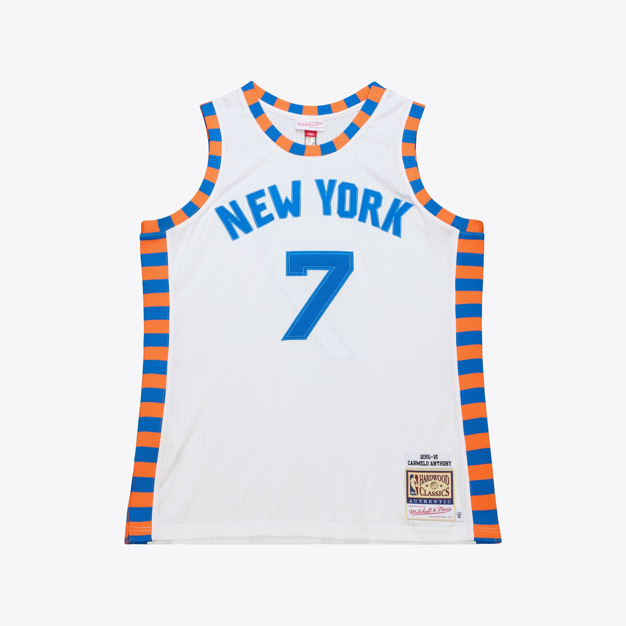 Carmelo Anthony New York Knicks 2010/11 Hardwood Classics Authentic Jersey - Blue/White - Image 5