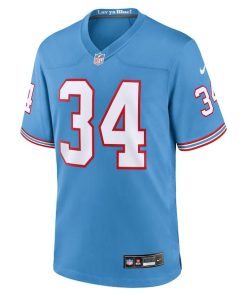 Alternative view of Earl Campbell Tennessee Titans Nike Oilers Throwback Retired Player Game Jersey - Light Blue