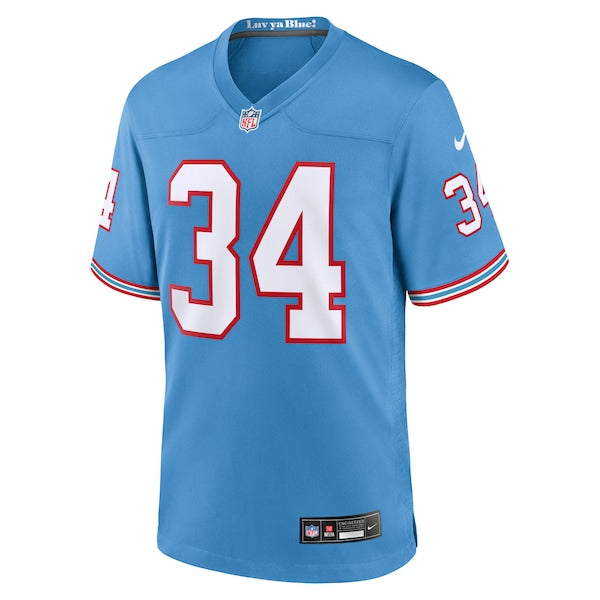 Earl Campbell Tennessee Titans Nike Oilers Throwback Retired Player Game Jersey - Light Blue - Image 2